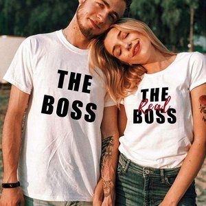 Vintage Boss Couple Shirt, Real Boss Shirt For Women